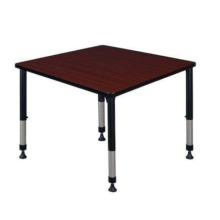 Kee Square Square Classroom Tables, 42 W, 42 L, 23-34 H, Wood, Metal TB4242MHAPBK
